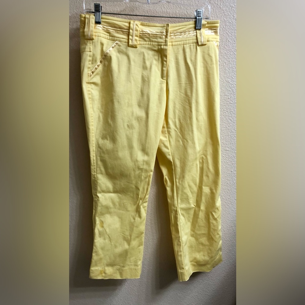 Yellow Women's Cropped Pants